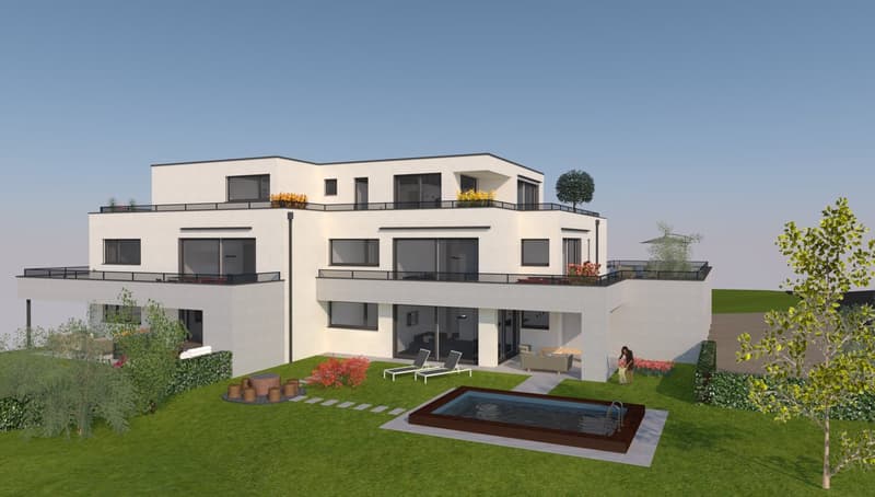 4.5 Zimmer Erdgeschosswohnung mit 412m2 Landanteil (2)