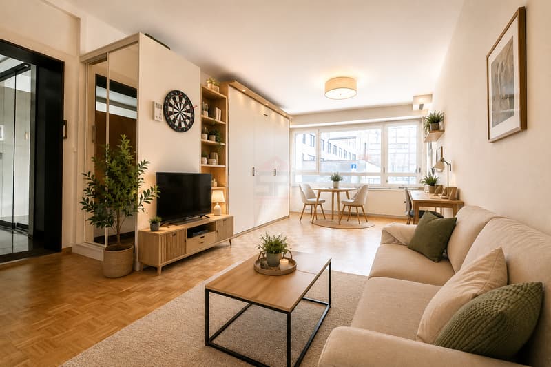 Charmant studio de 44 m², situé dans un endroit très recherché. (1)