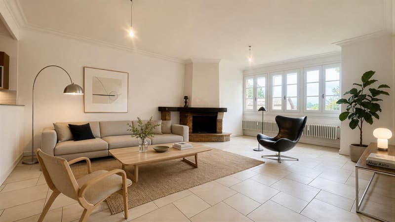 Duplex de 7,5 pièces d'exception au sein du Château Barillet, Art de vivre entre vignes et Genève (1)