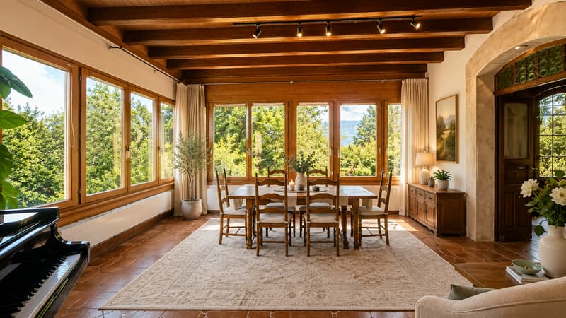 Maison individuelle de caractère - Vue dégagée sur le Salève, gros volume et fort potentiel d'aménagement. (5)