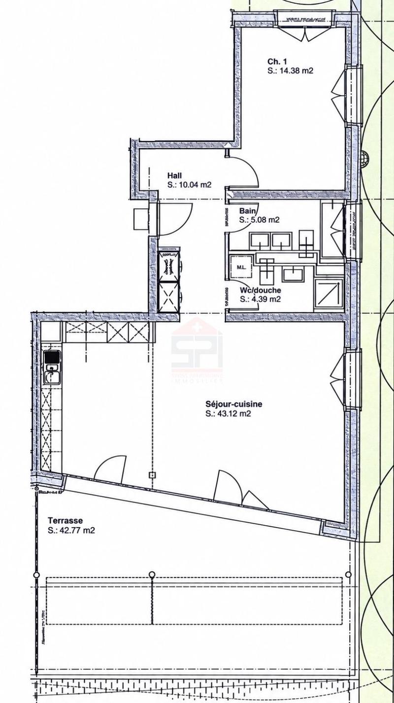 Satigny - Appartement de 3 pièces de 96 m² PPE avec grande terrasse (8)