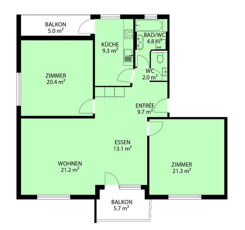 3.5 Zimmer-Wohnung in Neuhausen am Rheinfall (7)