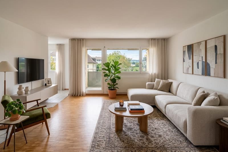 3.5 Zimmer Wohnung mit 71 m² mit Balkon und Lift in Reichenburg (2)