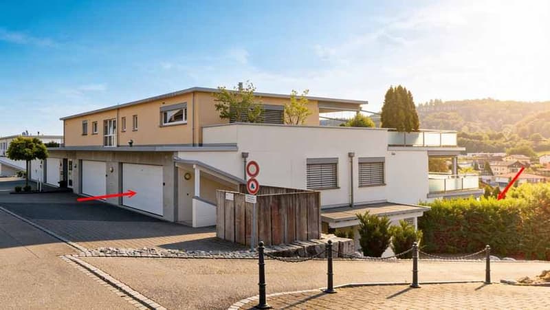 Exklusive 4.5-Zimmer-Gartenwohnung mit Doppelgarage und traumhaftem Aussenbereich (1)