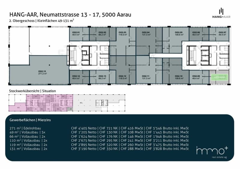 Grundrisse + Mietzinse