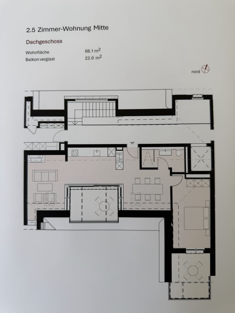 2.5 Zimmer Dachgeschoss Wohnung mit Loggia (11)