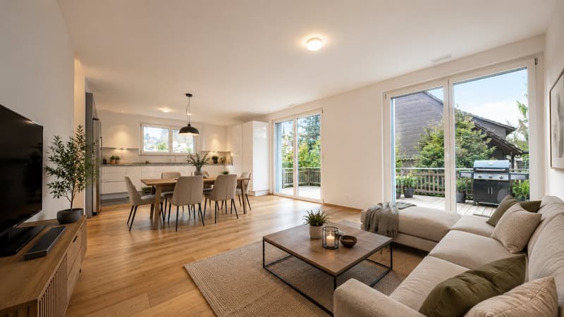 Neuwertige 3.5‑Zimmer-Erdgeschosswohnung mit Minergie und Terrasse in Ettingen (2)