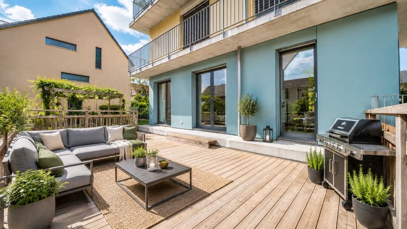 Neuwertige 3.5‑Zimmer-Erdgeschosswohnung mit Minergie und Terrasse in Ettingen (3)