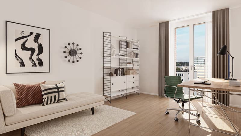 Nur noch eine 2.5 Zimmerwohnung im 6.OG: Lichtdurchflutete Wohnung mit zwei Balkonen (11)