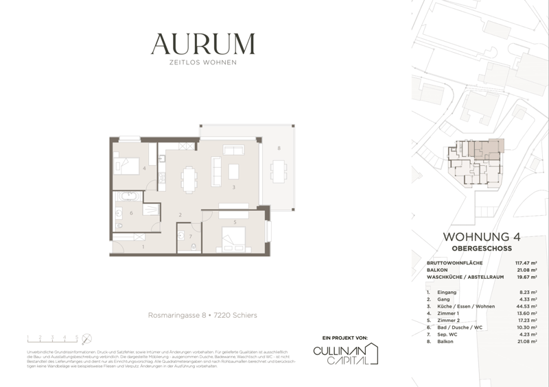 Exklusive 3.5 Zimmer Neubauwohnung mit grosszügigem Balkon - 117m2 - CHF 760'000.00 (13)
