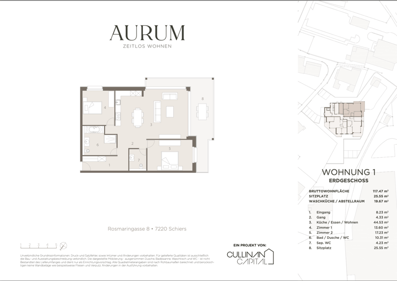 Exklusive 3.5 Zimmer Neubauwohnung mit grosszügigem Gartenanteil - 117m2 - CHF 720'000.00 (13)