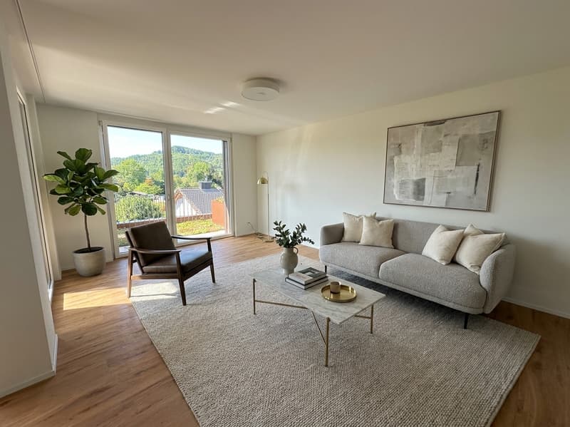 Moderne 2-Zimmer-Dachwohnung in Gränichen – Neubau mit Aussicht und Komfort (1)