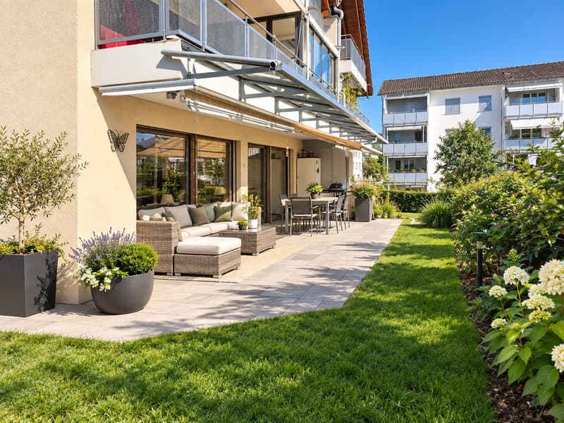 Charmante 3½-Zimmer Wohnung mit grosszügigem Garten (4)