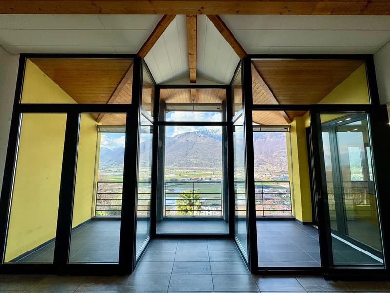 Bellinzona - Camorino - Casa bifamiliare composta da due appartamenti indipendenti con splendida vista panoramica e piscina (6)