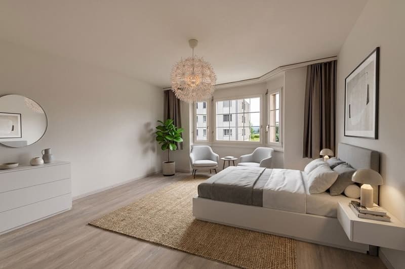 Attraktive Hochparterre-Wohnung mit Cheminée und viel Stauraum (7)