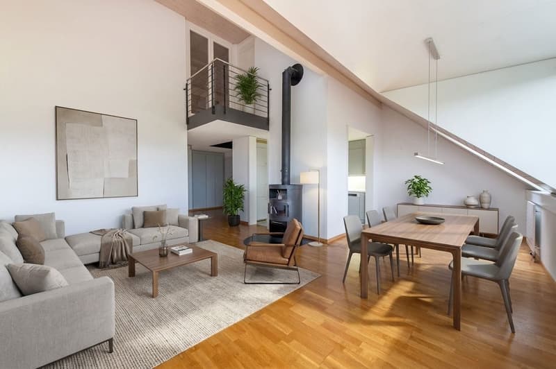 Duplexwohnung mit gemütlichem Cheminée & eigener Waschmaschine (1)