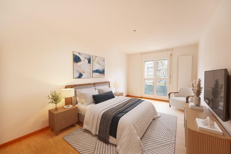 Wohnen mit Komfort: eigene Waschmaschine, grosser Balkon & viel Platz (9)