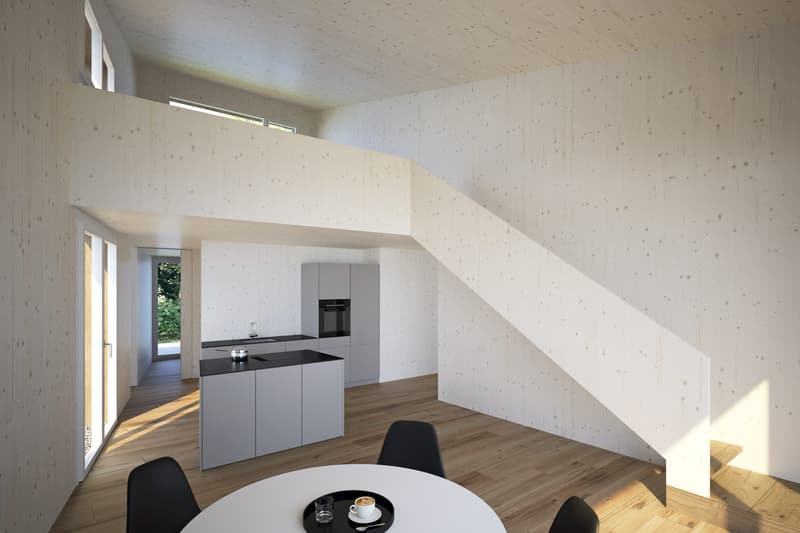 Doppelhaushälfte im Atelierhaus-Stil - modern, individuell und naturnah (1)