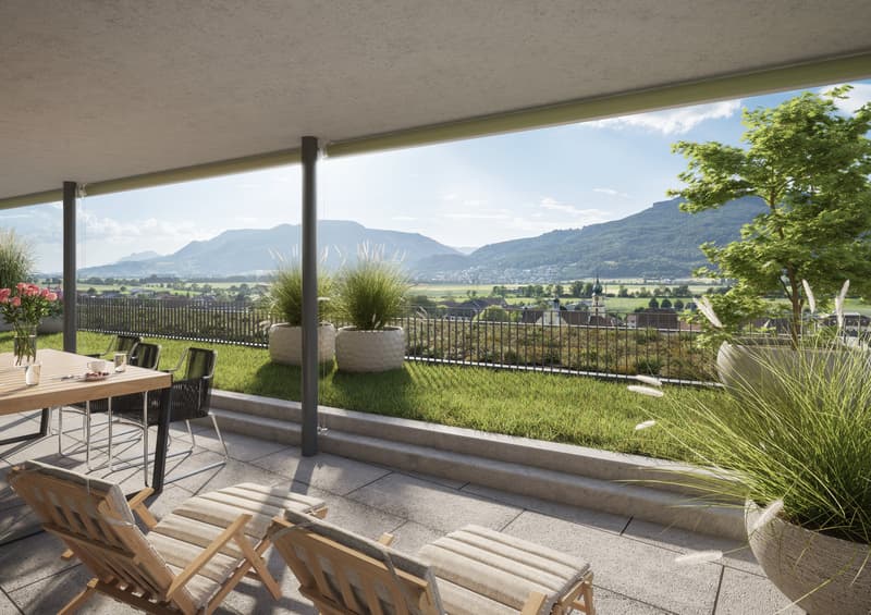 Wohnen mit Weitblick - 3.5-Zimmer Erdgeschosswohnung mit Panoramaterrasse (3)