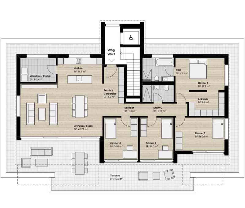 5.5-Zi. Attika mit 112 m² Süd-Terrasse in Ennetbürgen mieten (11)