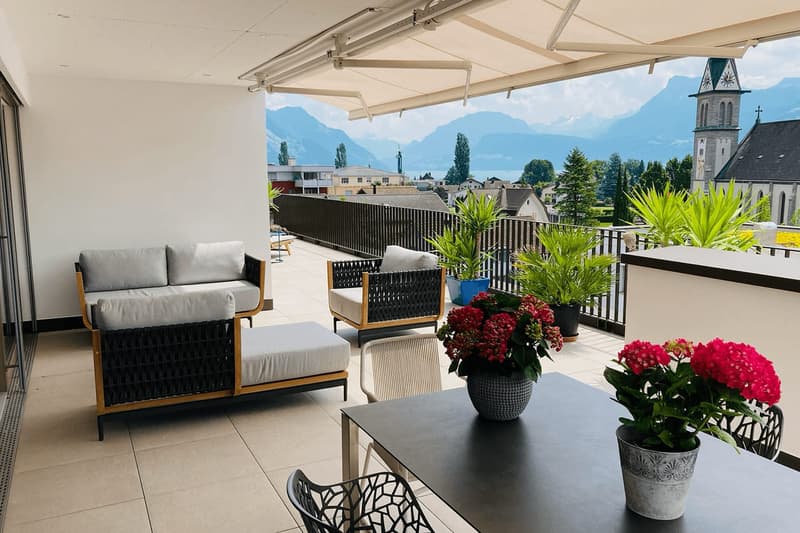 5.5-Zi. Attika mit 112 m² Süd-Terrasse in Ennetbürgen mieten (6)