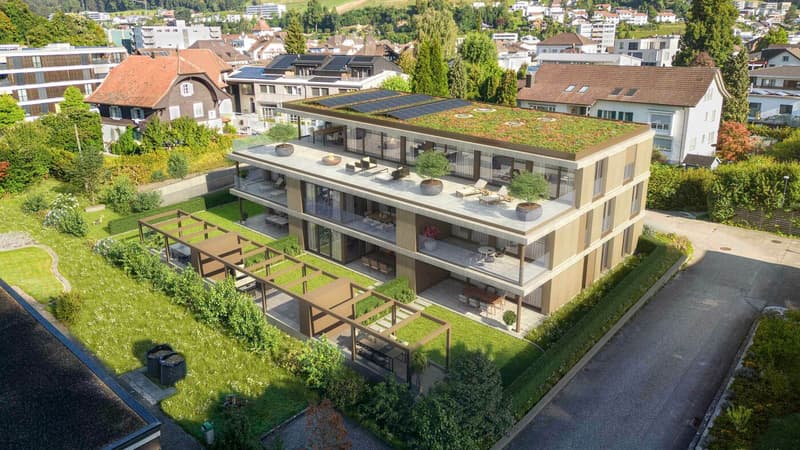 Ruhig, gediegen und doch zentral ! Top-3,5-Zimmer-Wohnung mit Garten ! (1)