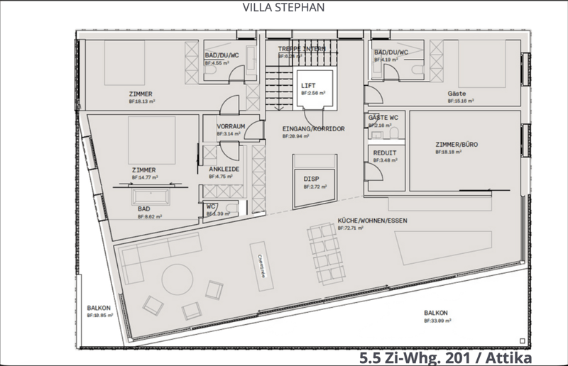 Grundriss 5 1_2 Zr. Attikawohnung