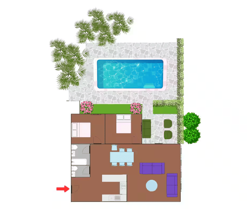 Splendido appartamento 3.5 locali con vista panoramica, giardino e piscina ad Agra (8)