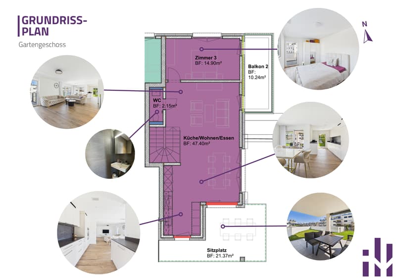 Moderne 4.5-Zimmer-Maisonettewohnung mit Süd-Garten und Bergsicht (12)