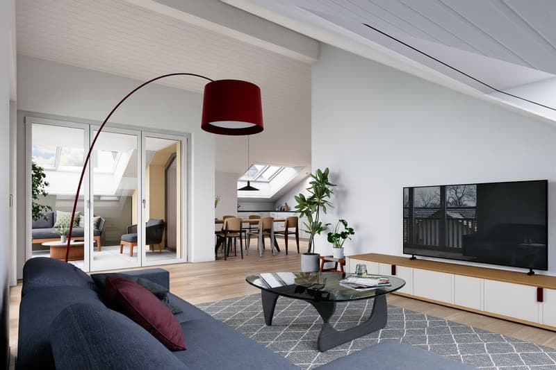 Dachwohnung mit Bergkulisse: 2.5 Zimmer, erweiterbar auf 3.5 Zimmer (1)