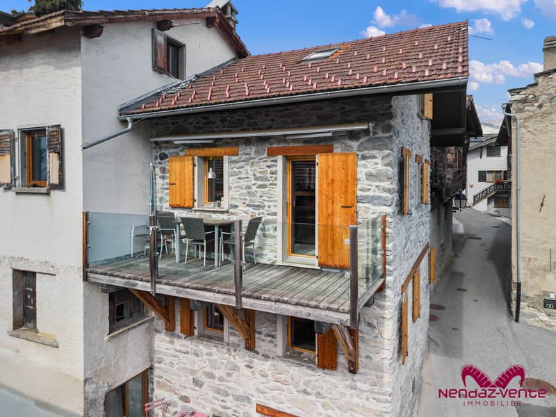 Maison mitoyenne villageoise authentique, à Basse-Nendaz, 3pces (10)