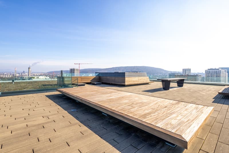 Gemeinsame Dachterrasse mit 360 Grad Aussicht