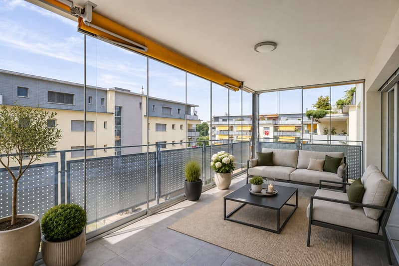 Gedeckter Balkon