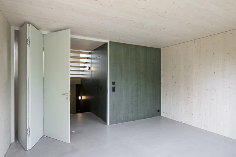 Schlafzimmer mit Schiebewand