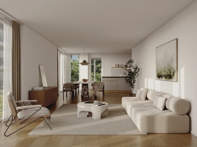 Gemütliche 3.5 Zimmer-Wohnung im ruhigen Quartier (1)