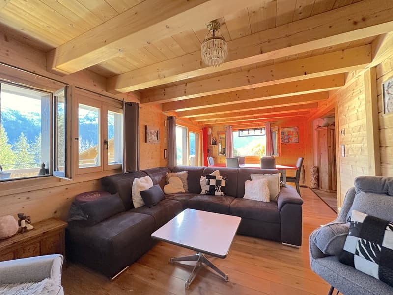 Chalet de caractère 6.5 pièces à Champéry – Vue panoramique sur les montagnes (7)