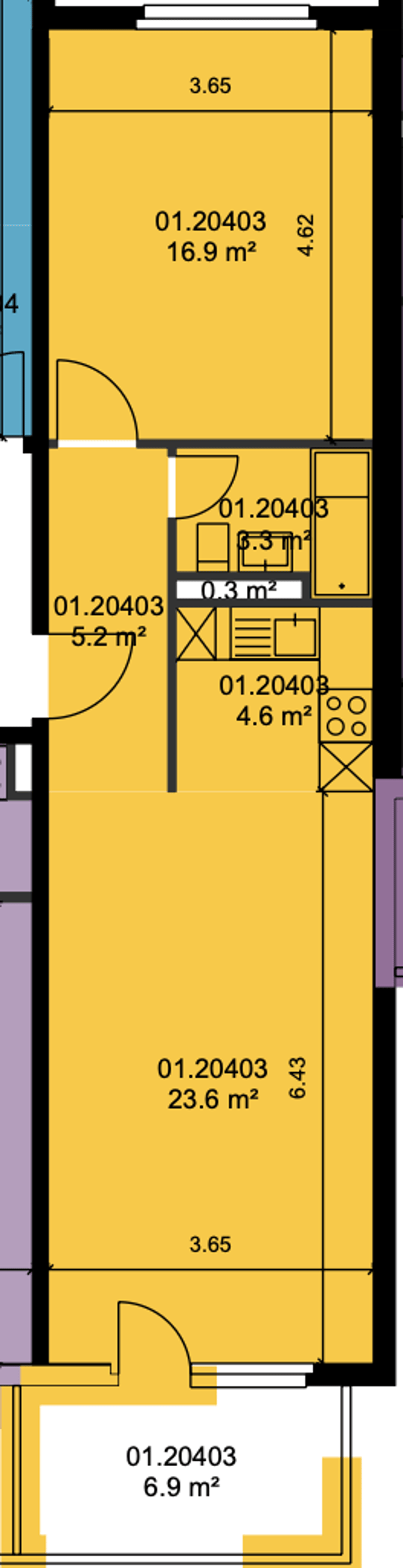 Helle 2.5-Zimmer-Wohnung mit Balkon und Seesicht in Rorschach (6)