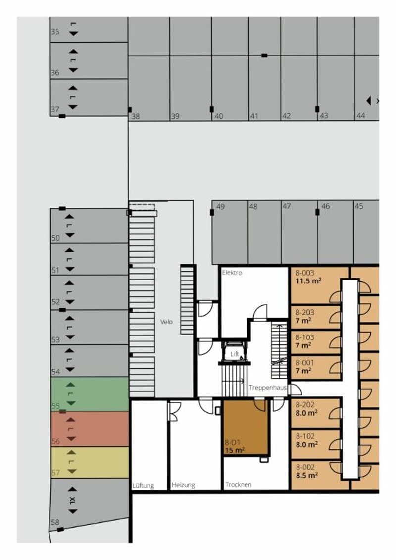 Tiefgaragenplätze mit Vorbereitung für Wallbox (2)