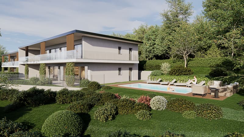 4.5 LOCALI CON GRANDE GIARDINO E VISTA LAGO A LUGANO (2)
