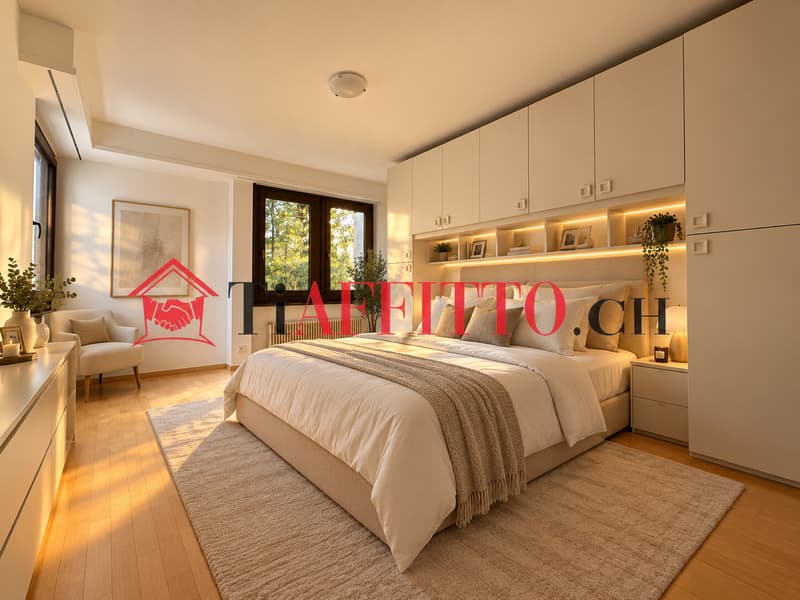 LUSSUOSO 3.5 A LUGANO SEMI ARREDATO CON LAVANDERIA IN CASA (5)