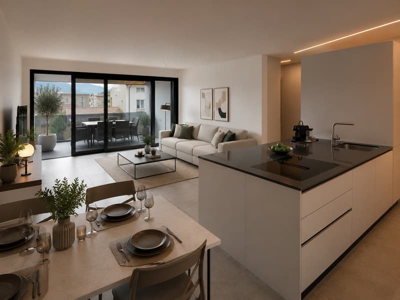 Luminoso appartamento di 2.5 locali a Massagno, con vista e balcone (5)