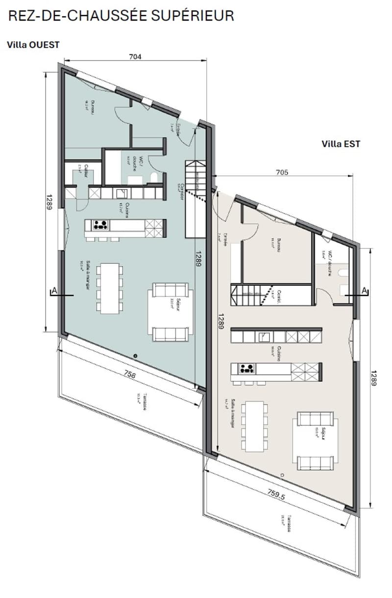Villa jumelée contemporaine 5.5 pièces | orientation Sud-Est | Vue Alpes | Les Rochettes - Cornaux (5)
