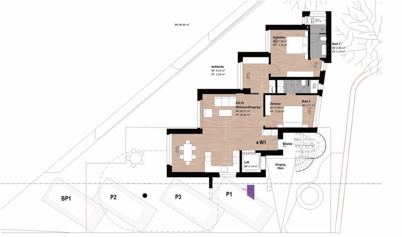 Grundrissplan W1