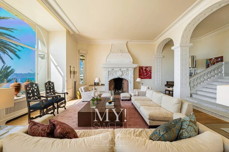 Cannes Midi | Villa storica in prima linea di mare con carattere Belle-Époque (2)