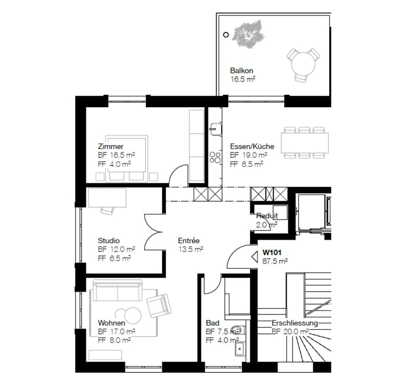 Stilvolle 3-Zimmer-Stadtwohnung mit Balkon in Effretikon (11)
