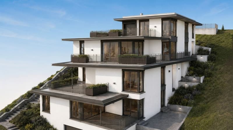 Exklusive 4.5-Zi.-Terrassenwohnung mit Weitsicht in Beringen mieten (2)