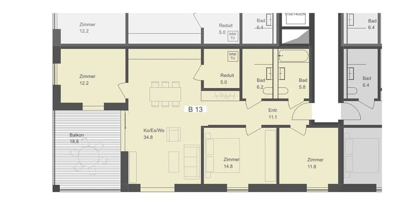 Erstvermietung Talberg-Park: 4.5-Zimmer-Wohnung mit Balkon (B13, 3. OG) (8)