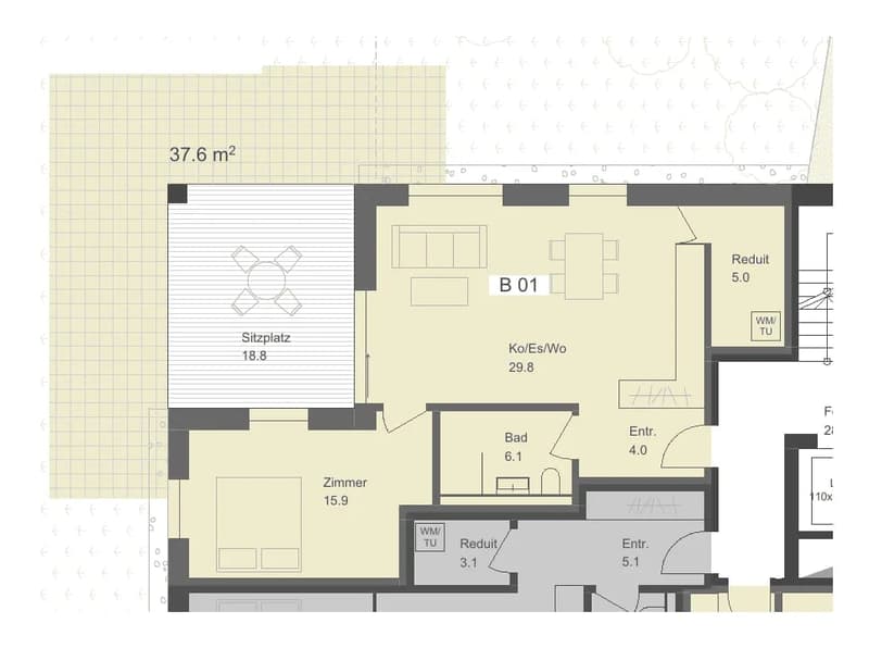 Erstvermietung Talberg-Park: 2.5-Zimmer-Gartenwohnung mit Sitzplatz (B01, EG) (7)
