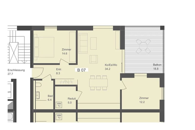 Erstvermietung Talberg-Park: 3.5-Zimmer-Wohnung mit Balkon (B07, 1. OG) (7)