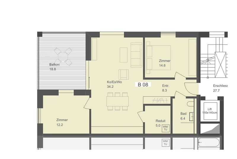 Erstvermietung Talberg-Park: 3.5-Zimmer-Wohnung mit Balkon (B08, 2. OG) (7)